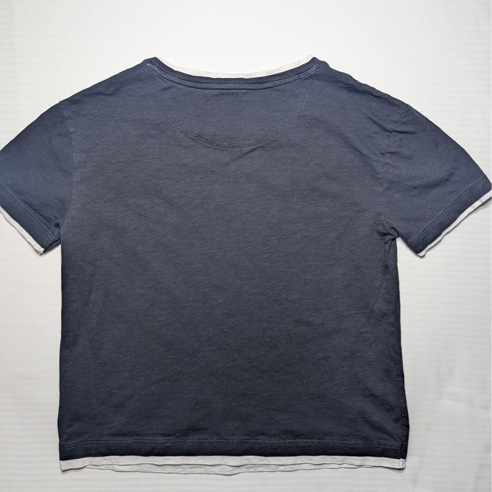 C&C California Pima Cotton Tee Layered Look Minimalist Y2K Capsule Top - Picture 2 of 6